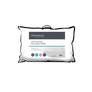 2pk Microfibre Pillow Pair Medium Support