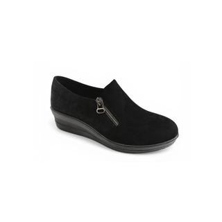 Zipper Comfort Shoe | Black