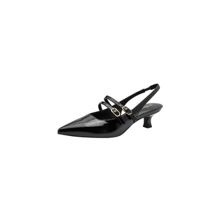 Pointed Kitten Heel | Black