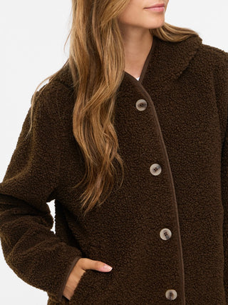 Ada Long Sleeve Hood Jacket | Coffee Bean