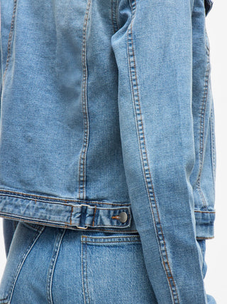Show New Long Sleeve Denim Jacket | Light Blue Denim