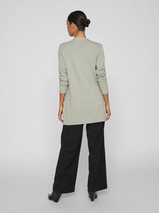 Viril Open Long Sleeve Knit Cardigan | Oil Green