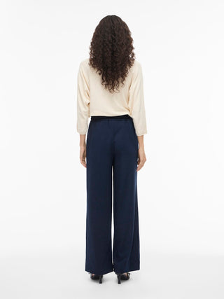 Clua High Waist Wide Pants | Navy Blazer
