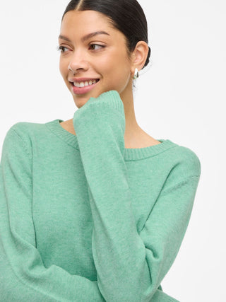 Viril Round Neck Long Sleeve Top | Winter Green