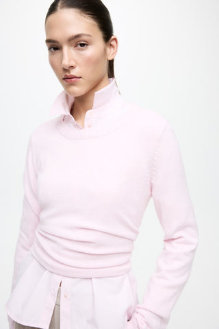 Viril Round Neck Long Sleeve Top | Cherry Blossom