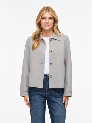 Juice Long Sleeve Jacket | Light Grey Melange