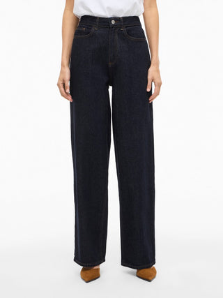 Freya High Waist Wide Jean | Dark Blue Denim Rinse