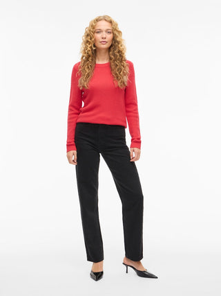Dalo Round Neck Long Sleeve Knit Top | Hibicus