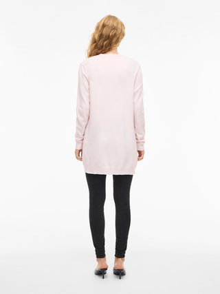 Viril Open Long Sleeve Knit Cardigan | Cherry Blossom