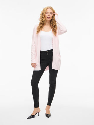 Viril Open Long Sleeve Knit Cardigan | Cherry Blossom