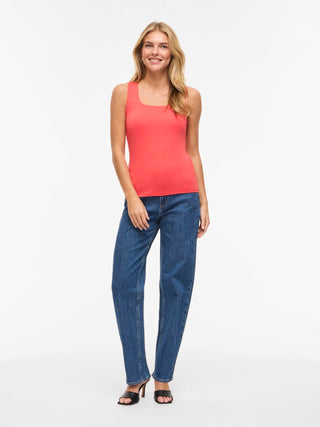 Kenza U Neck Sleeveless Tank Top | Hibiscus