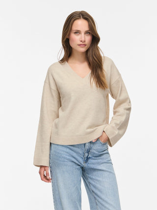 Liga Long Sleeve V Neck Knit Top | Birch