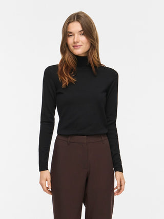 Malu Rollneck Long Sleeve Top | Black Beauty