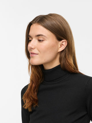 Malu Rollneck Long Sleeve Top | Black Beauty