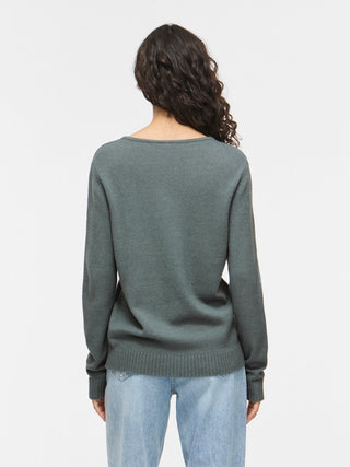 Viril V Neck Long Sleeve Top | Balsam Green