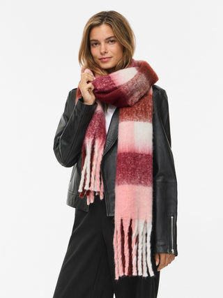 Fabla Knit Scarf  | Sable Cloud Dancer Tawny Port