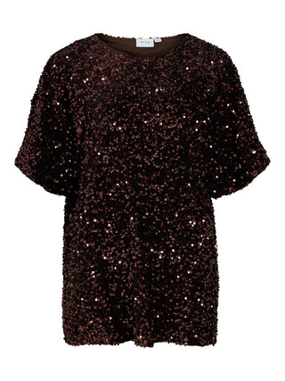 Faith Round Neck 2/4 Top | Coffee Bean