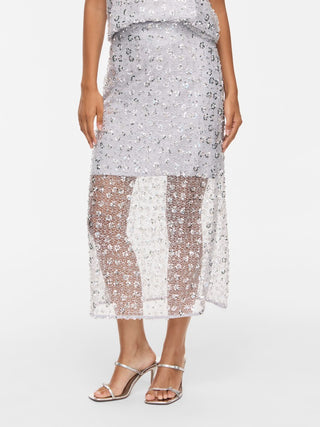 Glita Midi Skirt | Silver