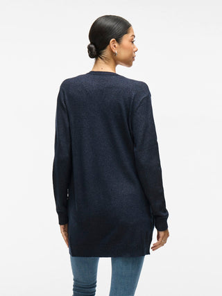 Viril Open Long Sleeve Knit Cardigan | Total Eclipse