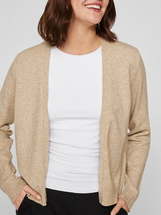 Viril Short Knit Cardigan | Natural Melange