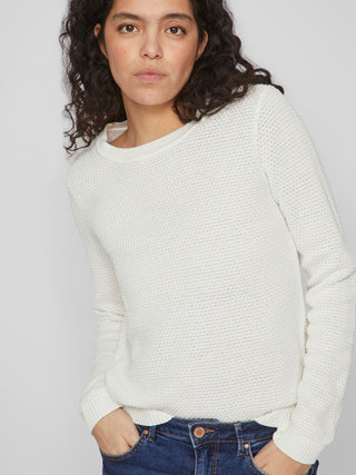 Dalo Round Neck Knit | White