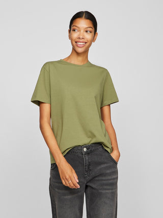 Nora Short Sleeve Tee | Oil Green