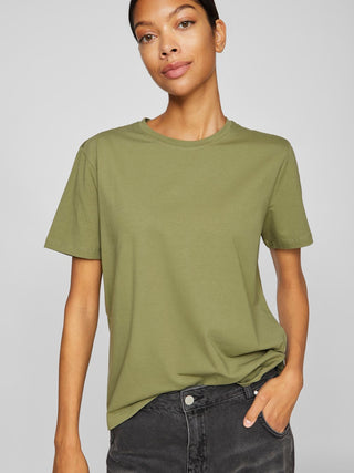 Nora Short Sleeve Tee | Oil Green