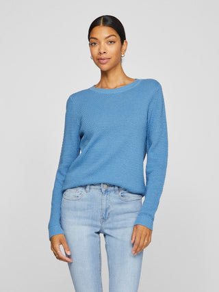 Dalo Round Neck Knit | Blissful Blue