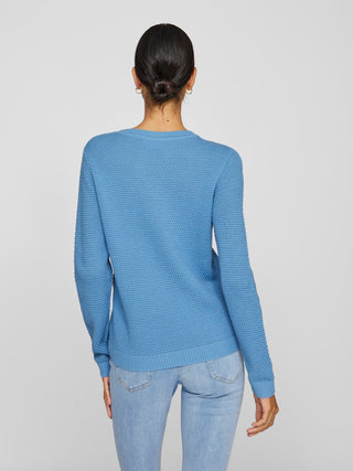 Dalo Round Neck Knit | Blissful Blue