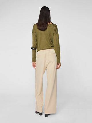 Varone High Waist Wide Leg Pants  | Sandshell