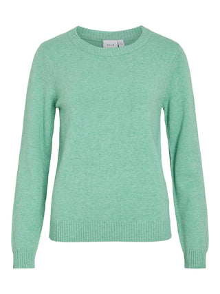 Viril Round Neck Long Sleeve Knit | Winter Green
