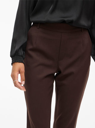Varone High Waist Slim Leg Pants  | Coffee Bean