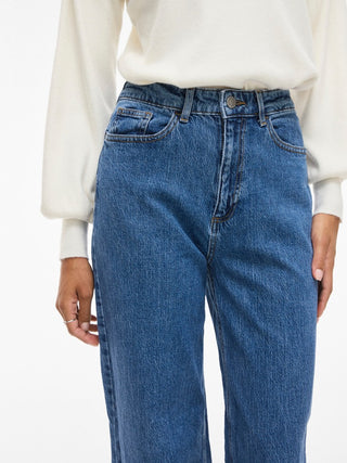 Freya High Waist Wide Jean | Medium Blue Denim