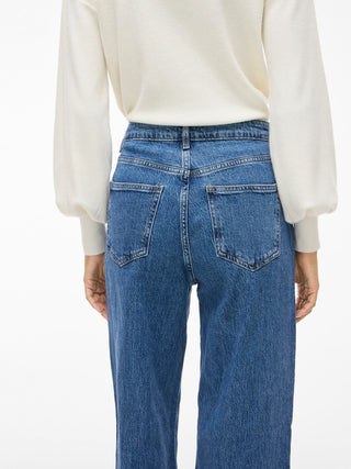 Freya High Waist Wide Jean | Medium Blue Denim