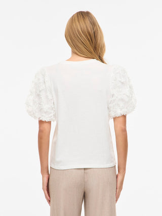 Onesca Round Neck Short Sleeve Top | Snow White