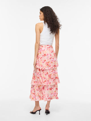 Astra High Waist Flounce Skirt  | Snow White
