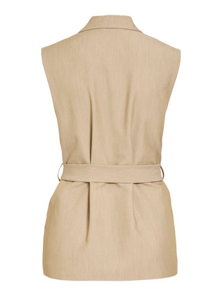 Mivo Sleeveless Vest  | Natural Melange