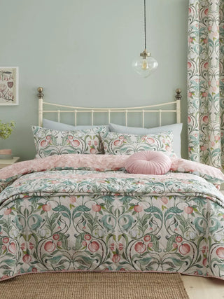 Catherine Lansfield Clarence Floral Duvet Cover Natural