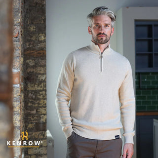 Vince 1/2 Zip | Sand Melange