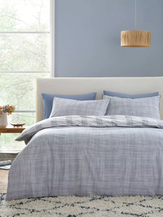 Marlow Check Duvet Cover Set | Blue