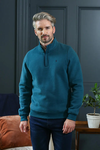 Wesley Half Zip | Teal