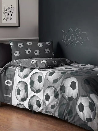 Football Duvet Set  | Grey