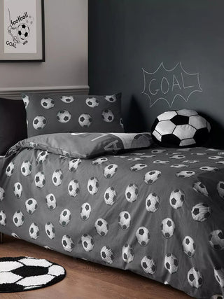 Football Duvet Set  | Grey