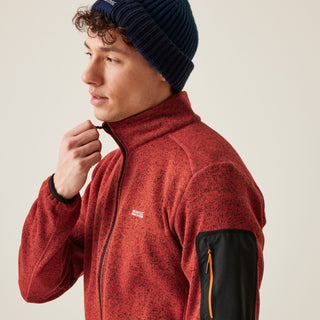 Men's Newhill Full Zip Fleece Red Ochre