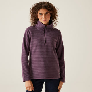 Women's Solenne Half Zip Fleece Deep Plum Silver