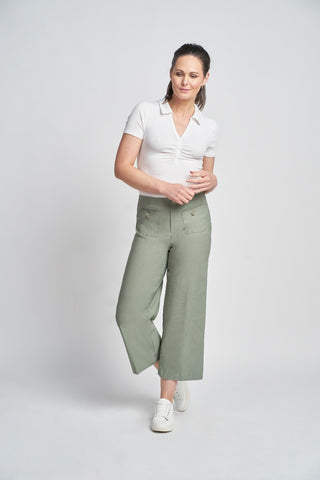 Caoimhe Front Pocket Trouser | Khaki