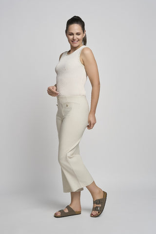 Caoimhe Front Pocket Trouser | Ecru
