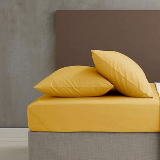Lansfield Easy Iron Percale Sheets | Ochre