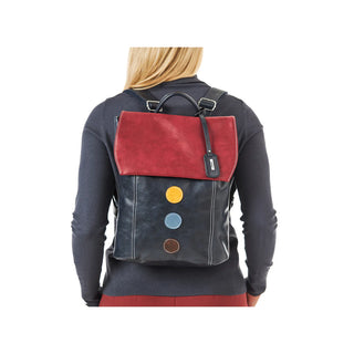 Flap Over Back Pack | Navy Red