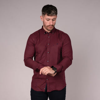 Lolland Long Sleeve Shirt | Burgundy